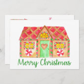 メリークリスマスジンジャーブレッド 招待状 (正面/裏面)