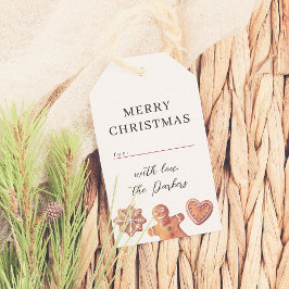 メリークリスマスジンジャーブレッドCookieファミリー名 ギフトタグ