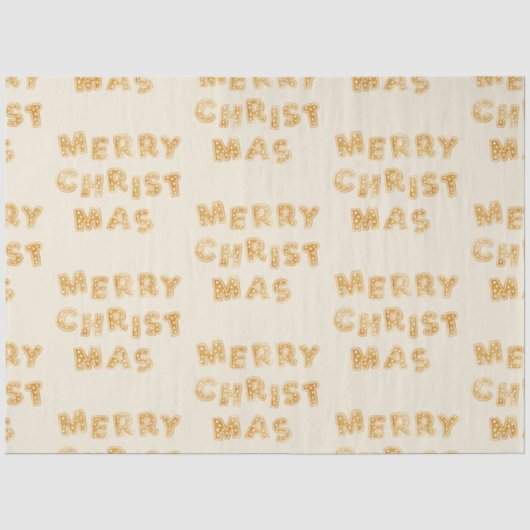 メリークリスマスジンジャーブレッドCookieレタリング 薄葉紙 (正面)