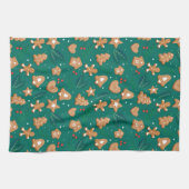 メリークリスマスジンジャーブレッドCookie キッチンタオル (横)