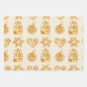 メリークリスマスジンジャーブレッドCookie ラッピングペーパーシート (正面3)