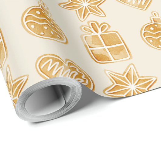 メリークリスマスジンジャーブレッドCookie ラッピングペーパー (ロールコーナー)