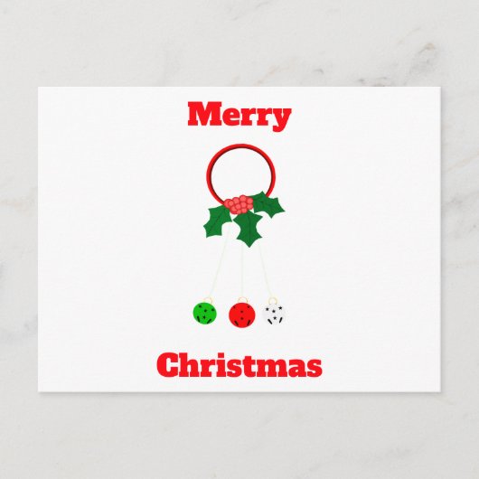 メリークリスマスジンルベルポストカード ポストカード (正面)
