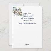 メリークリスマススイートハートかわいい《鳥》アメリカゴガラバード シーズンカード (裏面)