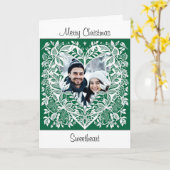 メリークリスマススイートハート |クリスマスフォト カード (黄色い花)