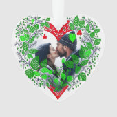 メリークリスマススイートハート |ハートの写真 オーナメント (正面)