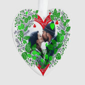 メリークリスマススイートハート |ハートの写真 オーナメント (正面)