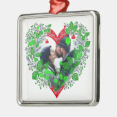 メリークリスマススイートハート |ハートの写真 メタルオーナメント (左)