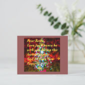 メリークリスマススイートラブギフトグラフィック文字アート シーズンポストカード (スタンド正面)