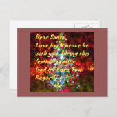 メリークリスマススイートラブギフトグラフィック文字アート シーズンポストカード (正面/裏面)