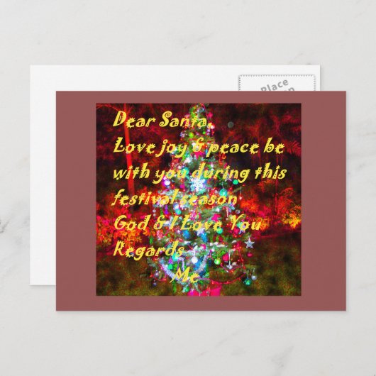 メリークリスマススイートラブギフトグラフィック文字アート シーズンポストカード (正面/裏面)