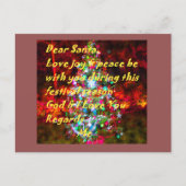 メリークリスマススイートラブギフトグラフィック文字アート シーズンポストカード (正面)