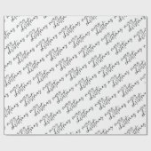 メリークリスマススエレガントクリプトタイポグラフィ ラッピングペーパー (フラット)