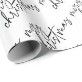 メリークリスマススエレガントクリプトタイポグラフィ ラッピングペーパー (ロールコーナー)