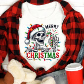 メリークリスマススカルホリデーライト トライブレンドＴシャツ