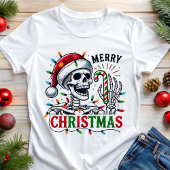 メリークリスマススカルホリデーライト トライブレンドＴシャツ