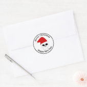 メリークリスマススカル ラウンドシール (封筒)