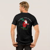 メリークリスマススキーパーソナライズされたサンタ トライブレンドＴシャツ (裏面全面)