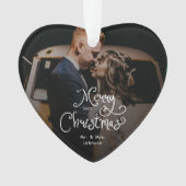 メリークリスマススクお洒落リプトのカスタム写真 オーナメント (正面)