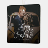 メリークリスマススクお洒落リプトのカスタム写真 セラミックオーナメント (左)