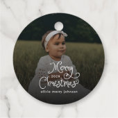 メリークリスマススクお洒落リプトベビー写真 フェイバータグ (裏面)