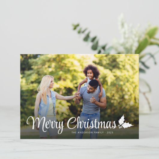 メリークリスマススクはっきりしたリプトのフルブリードフォト シーズンカード (スタンド正面)