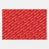 メリークリスマススクエレガントリプト文字 ラッピングペーパーシート (正面)