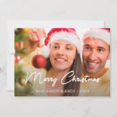 メリークリスマススクエレガントリプト2サイドデザイン写真 シーズンカード (正面)