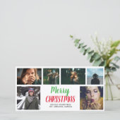 メリークリスマススクカジュアルリプト6枚のフォトコラージュ シーズンカード (スタンド正面)