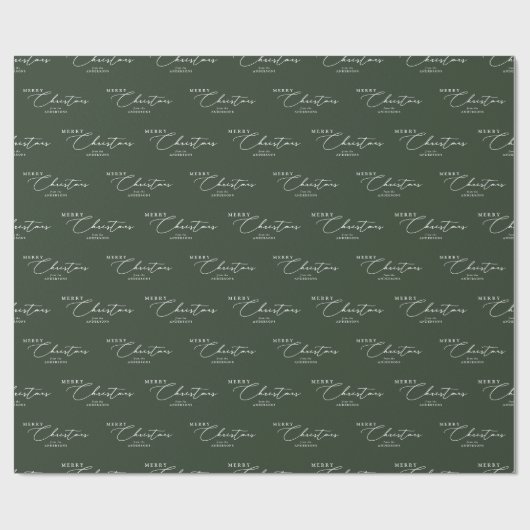 メリークリスマススクパーソナライズされたリッモダンクエレガントト ラッピングペーパー (フラット)