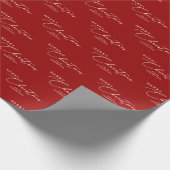 メリークリスマススクパーソナライズされたリッモダンクエレガントト ラッピングペーパー (角)