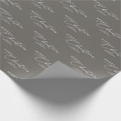 メリークリスマススクパーソナライズされたリッモダンクエレガントト ラッピングペーパー (角)