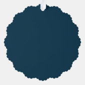 メリークリスマススクファンシーリプトモダン オーナメントカード (裏面)