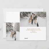 メリークリスマススクファンシーリプト写真ホリデーカード シーズンカード (裏面)