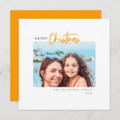 メリークリスマススクモダンリプトのミニマリスト写真 シーズンカード (正面/裏面)