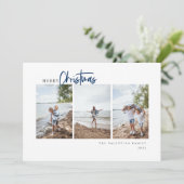 メリークリスマススクモダンリプトのミニマリスト写真 シーズンカード (スタンド正面)