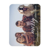 メリークリスマススクモダンリプトの休日の写真 マグネット (縦)