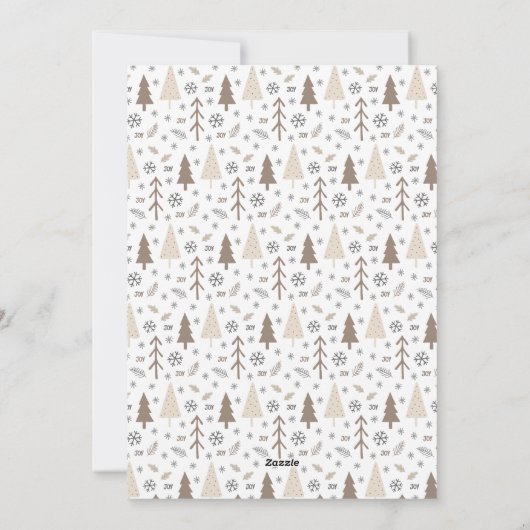 メリークリスマススクモダンリプト家族の写真 シーズンカード (裏面)