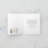 メリークリスマススクモダンリプト家族の写真 シーズンカード (内部)