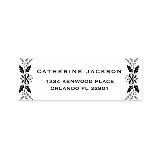 メリークリスマススクモダンリプト差出人住所 セルフインキングスタンプ (デザイン)