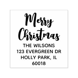 メリークリスマススクモダンリプト差出人住所 セルフインキングスタンプ