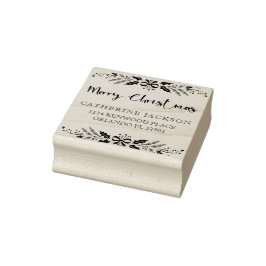 メリークリスマススクモダンリプト差出人住所 ラバースタンプ