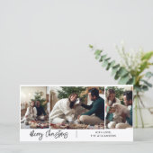 メリークリスマススクモダンリプト3フォトコラージュ シーズンカード (スタンド正面)