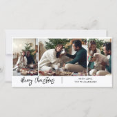 メリークリスマススクモダンリプト3フォトコラージュ シーズンカード (正面)
