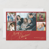 メリークリスマススクリプエレガントトコラージュ5枚 シーズンカード (正面)