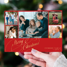 メリークリスマススクリプエレガントトコラージュ5枚 シーズンカード