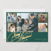 メリークリスマススクリプエレガントトコラージュ5枚 シーズンカード (正面)