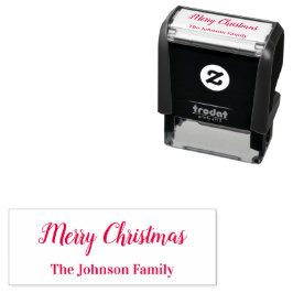 メリークリスマススクリプトと名前文字テンプレート セルフインキングスタンプ