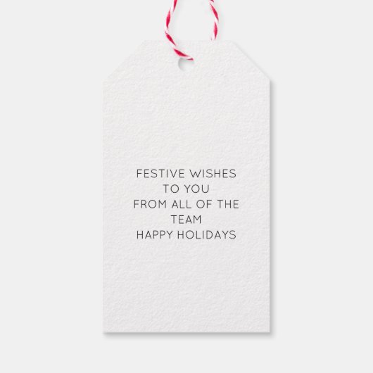 メリークリスマススクリプトのビジネスロゴ ギフトタグ (裏面)