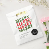 メリークリスマススクリプトのビジネスロゴ フェイバーバッグ (封をした状態)